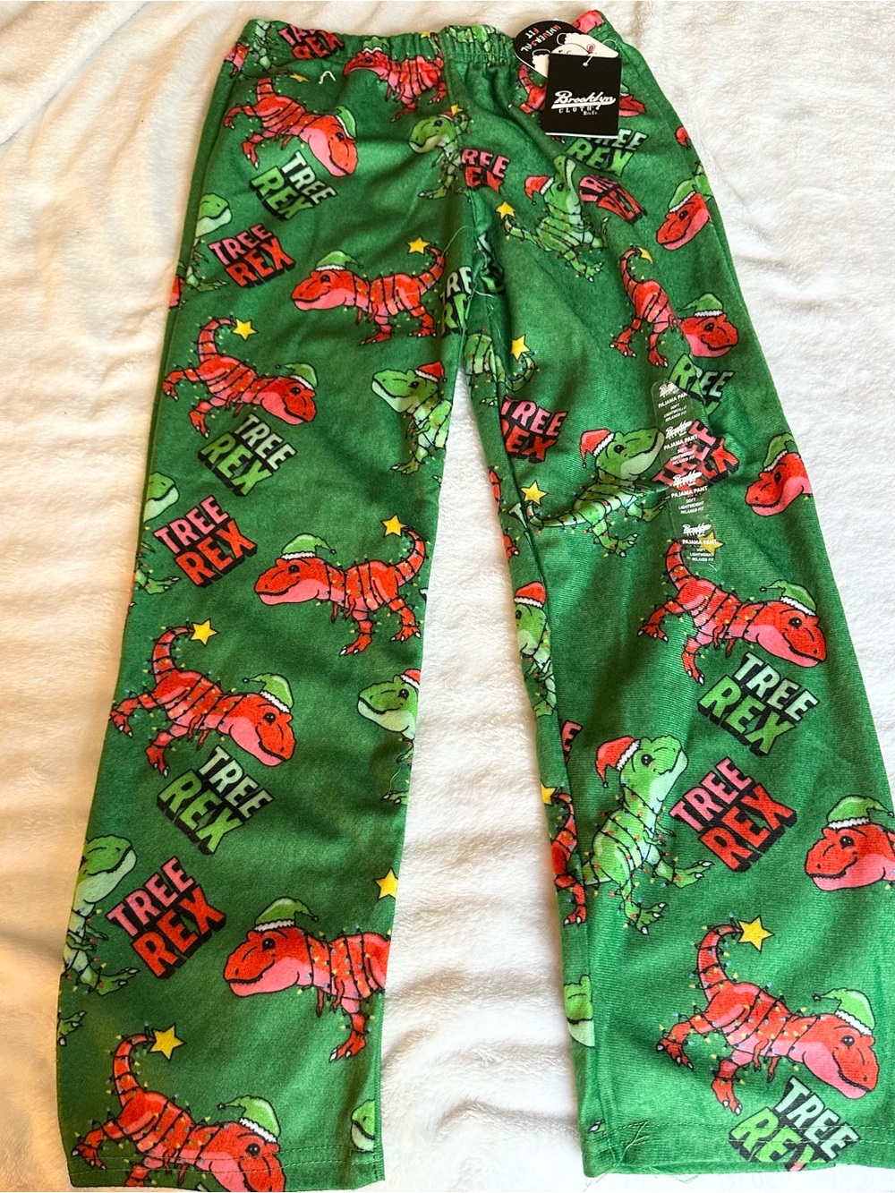 Kids 'Tree Rex' Green Dino Pajama Pants